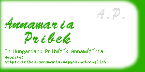 annamaria pribek business card